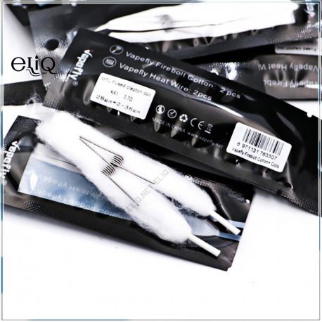 Vapefly Firebolt Cotton + MTL KA1 Fused Clapton Coils - набор для намотки: койлы, коттон