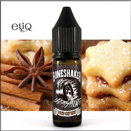 15ml Road Captain BoneShaker SALT. Жидкость для электронной сигареты. Соль. Печенье, корица