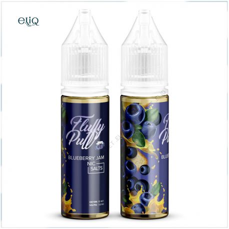 15ml 40mg Fluffy Puff Blueberry Jam SALT. Жидкость для заправки электронной сигареты. Черничный джем, соль