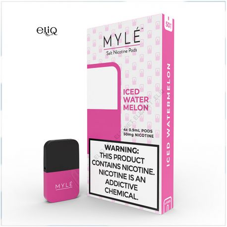 Iced Watermelon Myle Vape Pods. Картриджи (поды, 4 шт) Майли. Арбуз, холодок