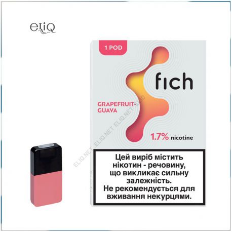 Картриджі Fich Pods Grapefruit Guava для POD-системи Fich 1,7% 1 шт.