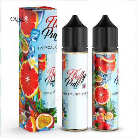 Набор TROPICAL GRAPEFRUIT ICE | ГРЕЙПФРУТ & МАРАКУЙЯ СО ЛЬДОМ Fluffy Puff  60 мл