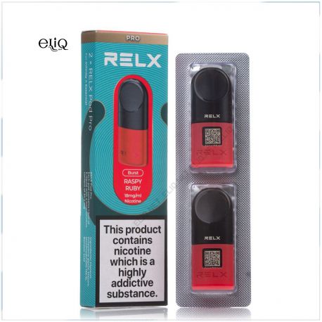 Raspy Ruby RELX POD PRO 5% 50мг заправленные картриджи (поды) малина