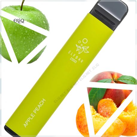 Elf Bar 1500 Apple Peach одноразова електронна сигарета Яблуко Персик.