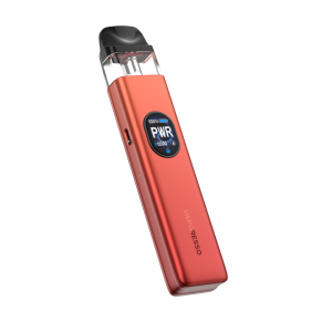 Бокове фото: "Vaporesso XROS 5 Coral Red збоку з регулятором повітряного потоку