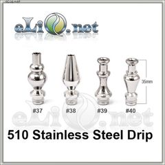 37/38/39/40/41/42 510 Stainless Steel Drip Tip 