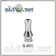 S 31 Round top (510) Stainless Steel Drip Tip 