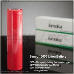 SANYO 2000mAh 16650 rechargeable Li-Ion Battery