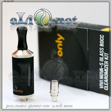 [VapeOnly] 3.5ml  VIVI NOVA-S Glass BDCC стеклянный двуспиральный клиромайзер с нижним расположением спиралей.