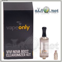[VapeOnly] 3.5ml  VIVI NOVA Glass BDCC стеклянный двуспиральный клиромайзер с нижним расположением спиралей.