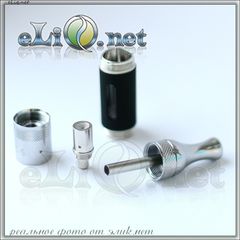 [VapeOnly] 2.5ml ET-S Glass BDCC разборной двуспиральный клиромайзер с нижним расположением спиралей.