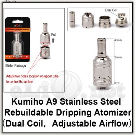 A9 Kumiho RDA - ОА для дрипа из нержавеющей стали с регулируемой подачей воздуха.