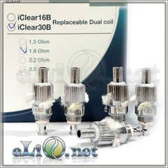 [Innokin] iClear30B / Bottom Dual Coil  Разборной двуспиральный клиромайзер - танк с нижними спиралями