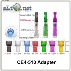 CE4-510 Пластиковый прозрачный переходник с СE4 (СЕ5 и тп) на 510 дрип-тип