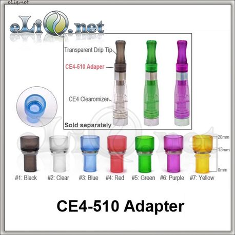 CE4-510 Пластиковый прозрачный переходник с СE4 (СЕ5 и тп) на 510 дрип-тип