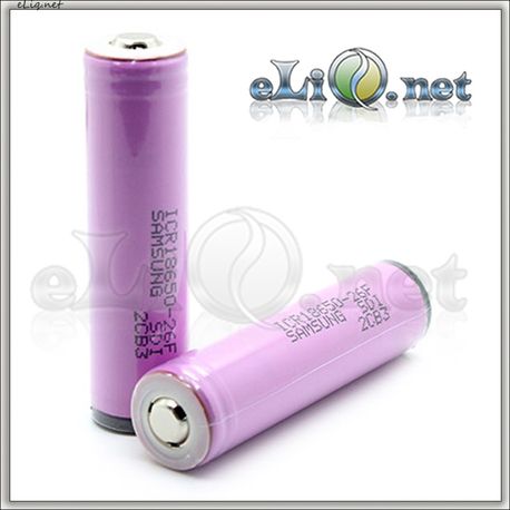 [18650] 2600 mAh 3.7V Samsung ICR18650-26F Protected rechargeable Li-Ion - защищенный литий-ионный аккумулятор