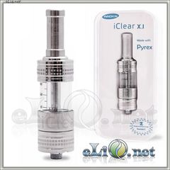 [Innokin] iClear X.I Pyrex BDCC  Разборной стклянный двуспиральный клиромайзер - танк с нижними спиралями