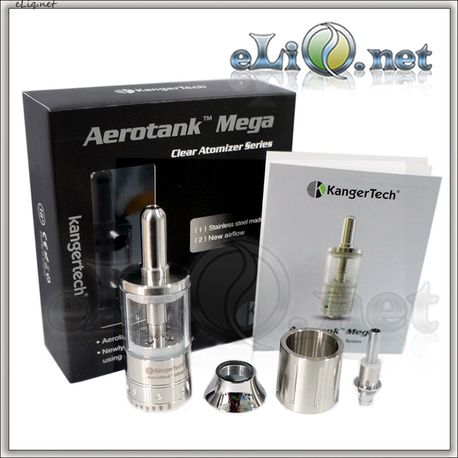 [KangerTech] 3.8ml  AeroTank Mega - Upgraded  Dual Coil - двуспиральный, с улучшенной системой регулировки подачи воздуха