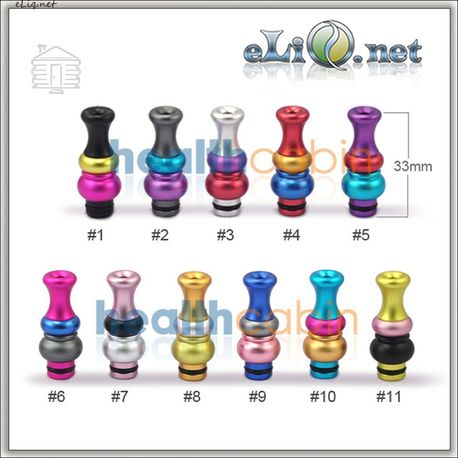 [510] Anodized Psychedelic Gourd Drip Tip - алюминиевый дрип-тип