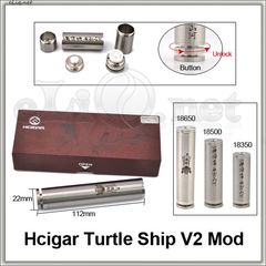 Hcigar Turtle Ship Clone V2 18350/18500/18650 Mechanical Mod -  Мехмод