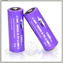 Efest IMR18500 1000mah (Purple) 2014 button top [15A] Высокотоковый аккумулятор