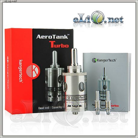 [KangerTech] 6ml  AeroTank Turbo - Dual Coil - улучшенный, двуспиральный, с регулируемой подачей воздуха