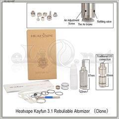 Heatvape Kayfun Standard 3.1 RBA Rebuildable Atomizer Kit (4.5ml) (Обслуживаемый атомайзер, клон кайфуна)