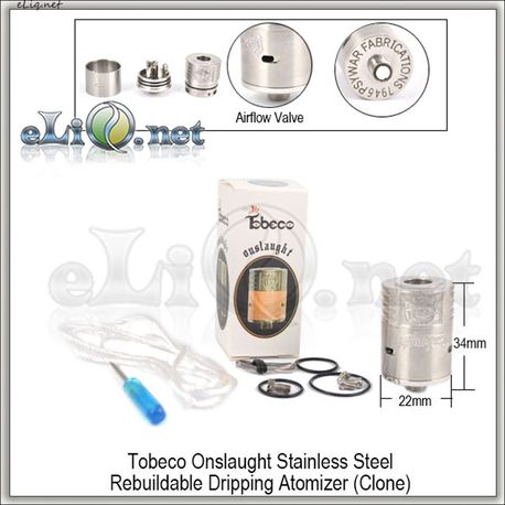 Tobeco Onslaught RDA - ОА для дрипа из нержавеющей стали. клон.