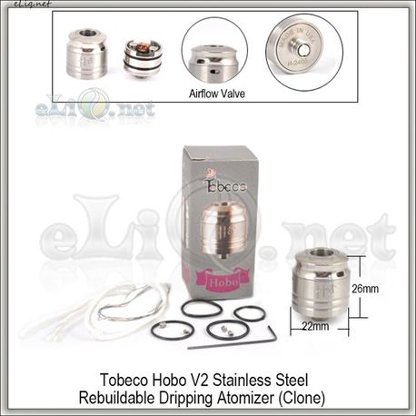 Tobeco Hobo V2 RDA - ОА для дрипа из нержавеющей стали. клон