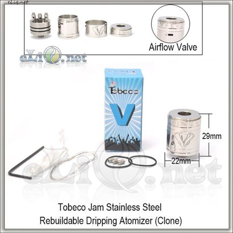 Tobeco Jam Atty RDA - ОА для дрипа из нержавеющей стали. клон