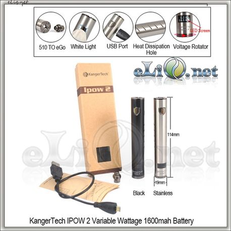 [KangerTech] IPOW 2 VW 1600mAh - вариватт с дисплеем
