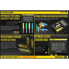 D4 Sysmax / Nitecore Intelligent Digicharger / Интеллектуальное цифровое зарядное устройство
