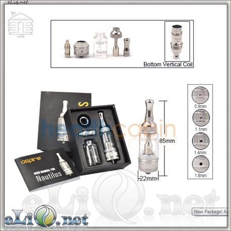 [Aspire] 5ml Nautilus BVC Adjustable Airflow Pyrex Glass - Наутилус, новый набор с запасной колбой!