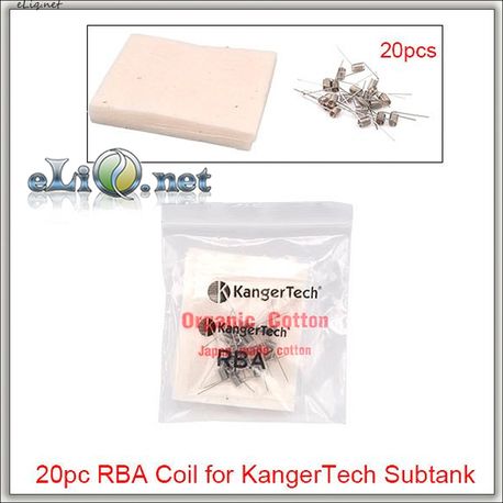 20шт намоток из органического японского коттона для KangerTech Subtank Mini и Subtank V2.