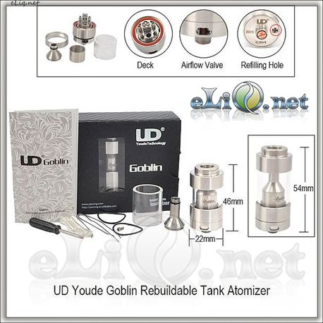 UD Youde Goblin Rebuildable Tank Atomizer - обслуживаемый атомайзер-танк. Гоблин.