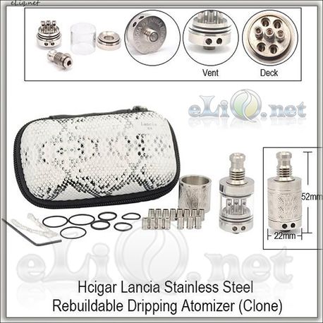 Hcigar Lancia RDA - ОА для дрипа из нержавеющей стали. клон. В красивом чехле.