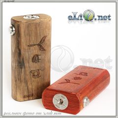 Yepecig Wood mod - деревянный механический мод под 2 аккумулятора 18650.