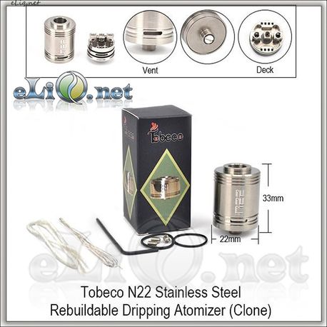 Tobeco N22 RDA - ОА для дрипа из нержавеющей стали. клон 