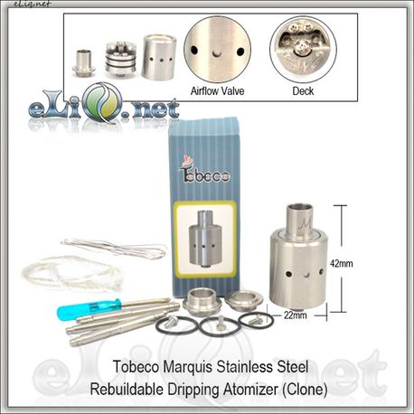 Tobeco Marquis RDA - ОА для дрипа из нержавеющей стали и меди. клон. Маркиз