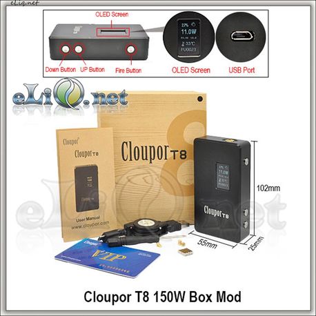 150W Cloupor T8 - боксмод варивольт-вариватт. 