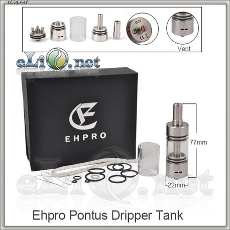 EHPRO  Pontus Dripper Tank - обслуживаемый атомайзер-танк для дрипа.