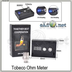 Tobeco цифровой омметр. Ohm Meter. 510, 808, eGo