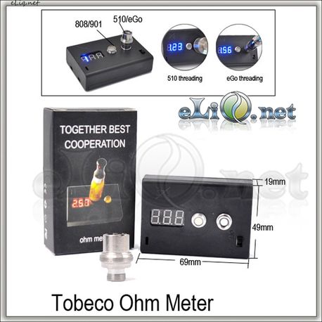 Tobeco цифровой омметр. Ohm Meter. 510, 808, eGo