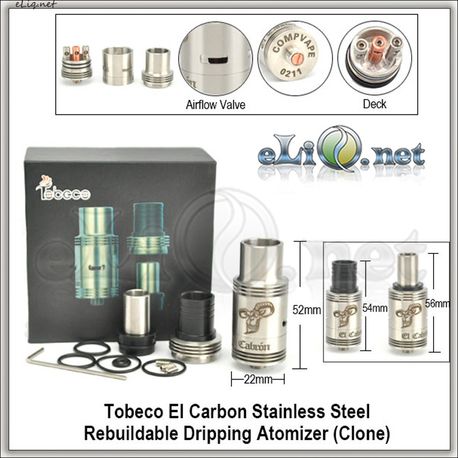 Tobeco El carbon RDA - ОА для дрипа из нержавеющей стали. клон.