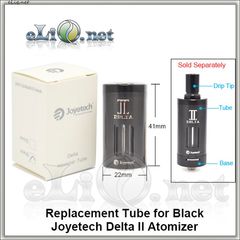 Tube for Black Joyetech Delta II - черная колба атомайзера Дельта 2