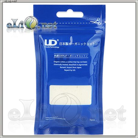 5 шт UD Muji Atomizer Wicking Organic Japanese Cotton - 6х5 см - коттон, вата.
